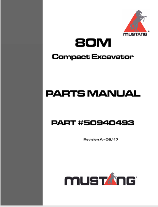MUSTANG 80M (50940493) PARTS MANUAL - PDF FILE