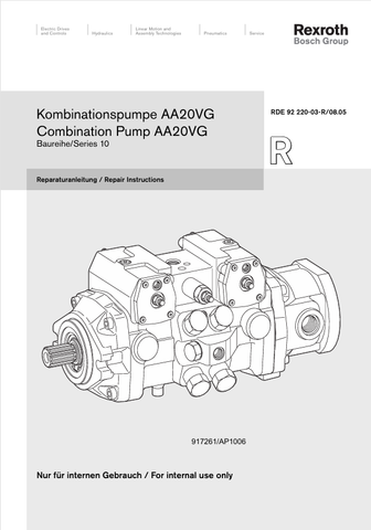 MUSTANG AA20VG (917261) REPAIR MANUAL - PDF FILE