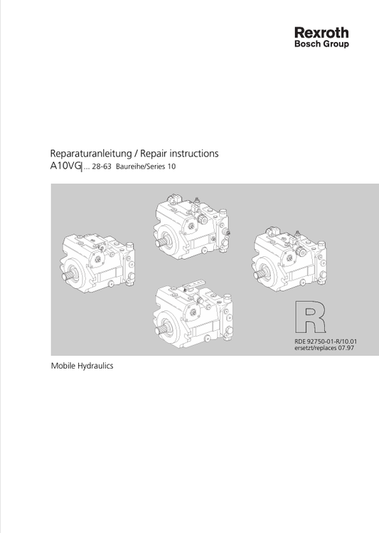 MUSTANG A10VG (915170) REPAIR MANUAL - PDF FILE