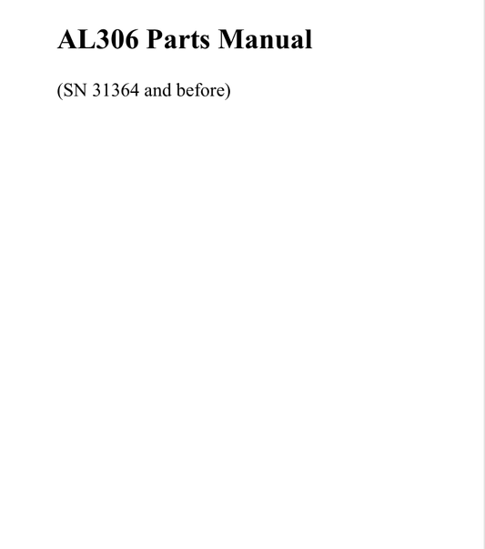 MUSTANG AL306 (31364) PARTS MANUAL - PDF FILE