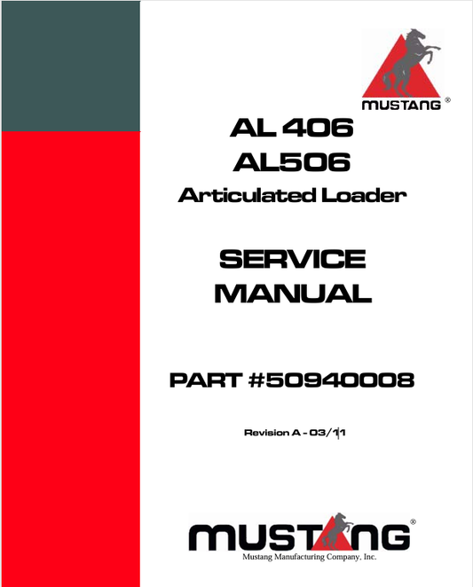 MUSTANG AL 406, AL506 (50940008) SERVICE MANUAL - PDF FILE