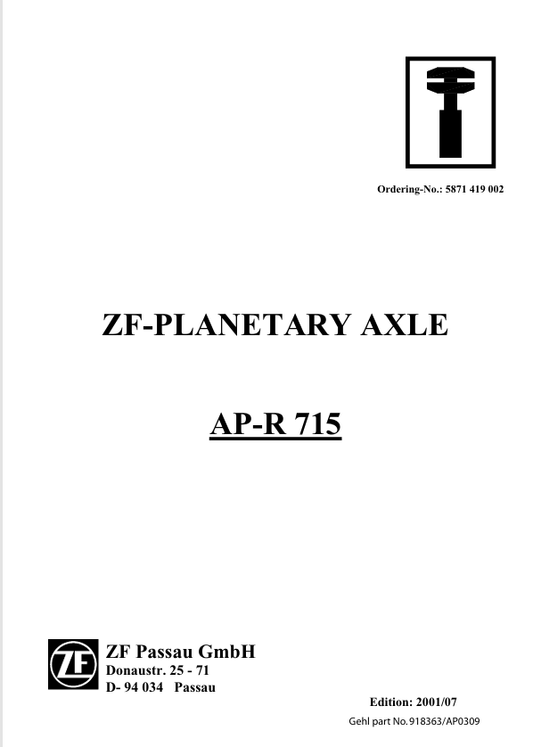 MUSTANG AP-R 715 (918363) WORKSHOP MANUAL - PDF FILE