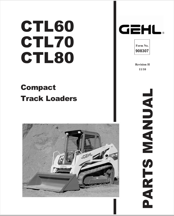 MUSTANG CTL60, CTL70, CTL80 (908307) PARTS MANUAL - PDF FILE