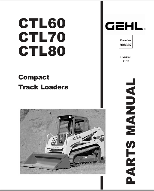 MUSTANG CTL60, CTL70, CTL80 (908307) PARTS MANUAL - PDF FILE