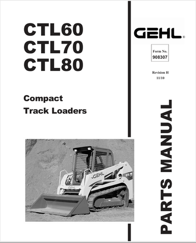 MUSTANG CTL60, CTL70, CTL80 (908307) PARTS MANUAL - PDF FILE