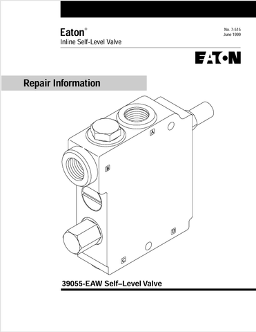 MUSTANG EATON 39055 (915093) REPAIR MANUAL - PDF FILE