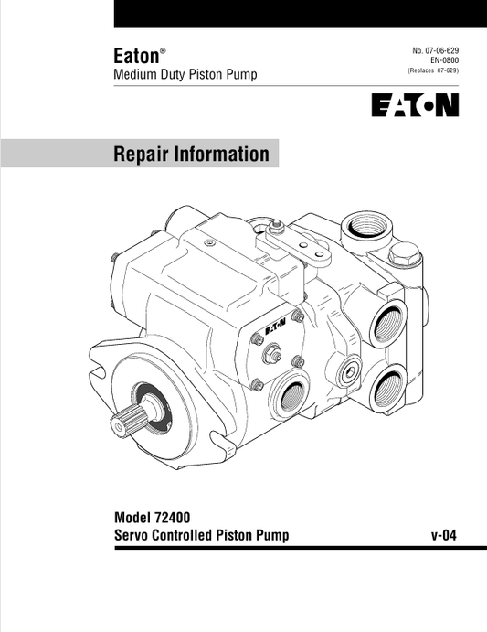 MUSTANG EATON 72400 (917119) REPAIR MANUAL - PDF FILE