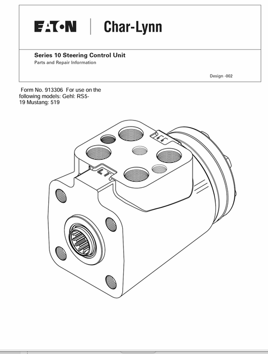 MUSTANG GEHL RS5-19, 519 (913306) REPAIR MANUAL - PDF FILE