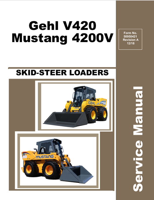 MUSTANG GEHL V420, 4200V (50950421) SERVICE MANUAL - PDF FILE