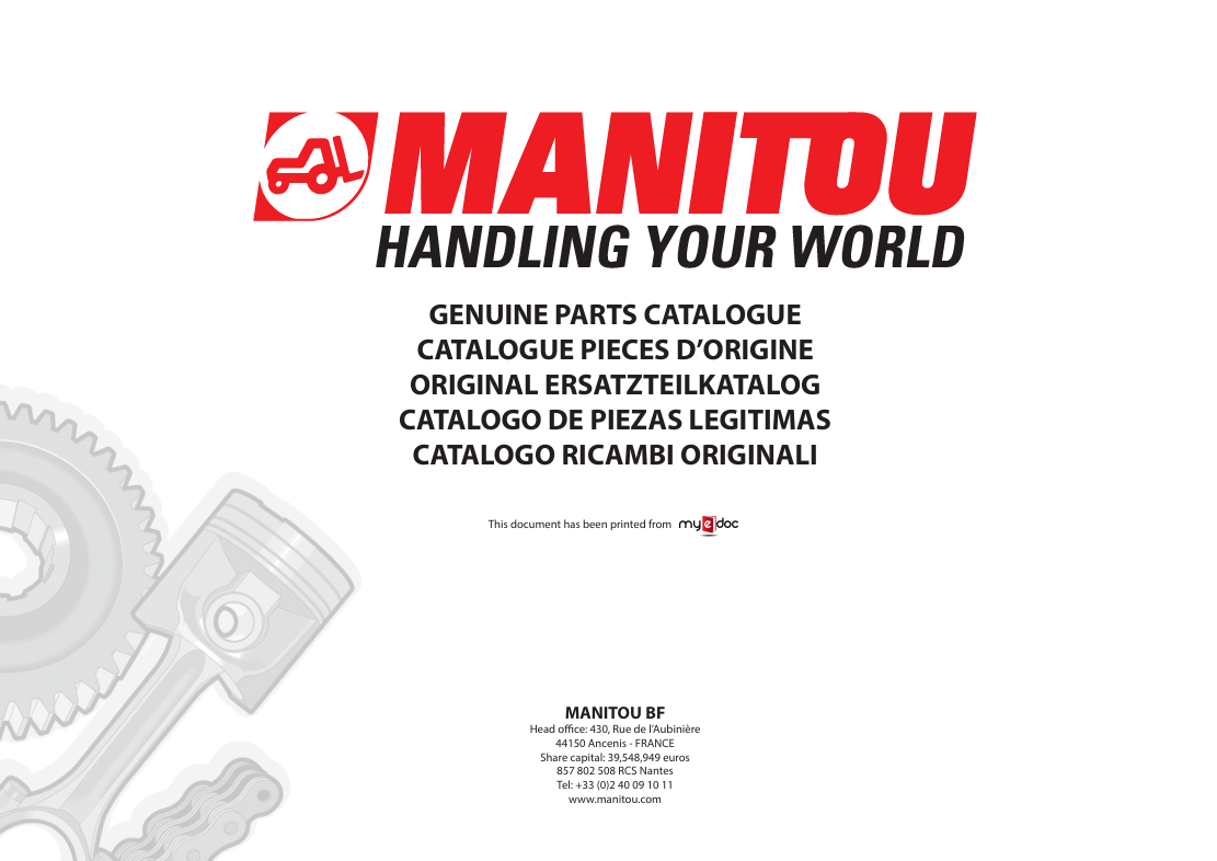MUSTANG HANDLING YOUR WORLD (50940299) PARTS MANUAL - PDF FILE