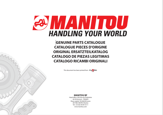 MUSTANG MONITOU HANDLING YOUR WORLD (917328) PARTS MANUAL - PDF FILE