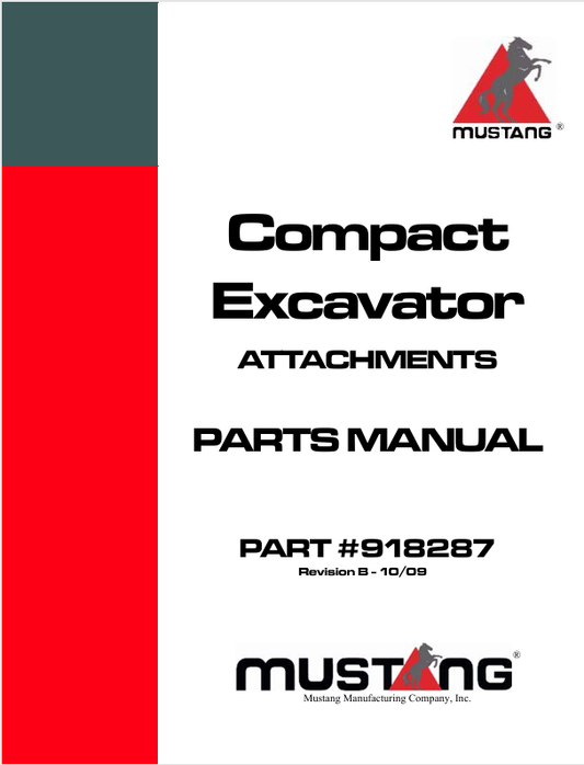 MUSTANG ME1402, ME1502 (918287) PARTS MANUAL - PDF FILE