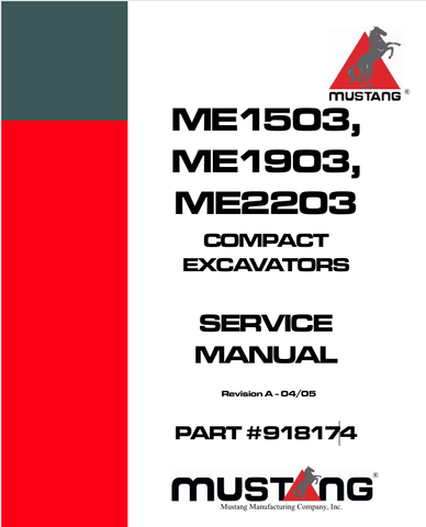 MUSTANG ME1503, ME1903, ME2203 (918174) SERVICE MANUAL - PDF FILE