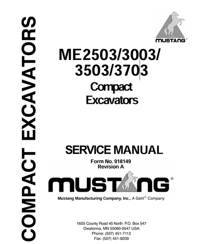 MUSTANG ME2503, 3003, 3503, 3703 (918149) SERVICE MANUAL - PDF FILE
