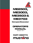 MUSTANG ME2503, ME3003, ME3503 (909773) OPERATOR'S MANUAL - PDF FILE