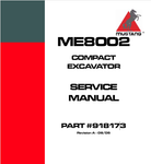 MUSTANG ME8002 COMPACT EXCAVATOR (918173) SERVICE MANUAL - PDF FILE