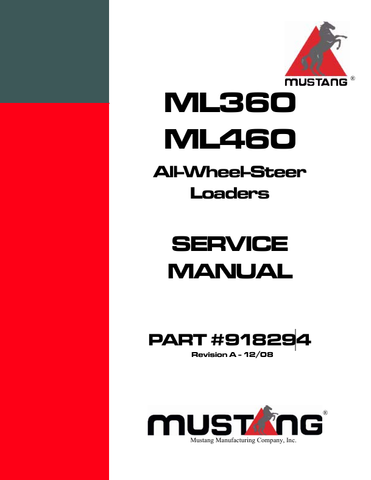 MUSTANG ML360, ML460 (918294) SERVICE MANUAL - PDF FILE