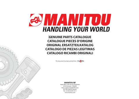 MUSTANG MONITOU (50940249B) PARTS MANUAL - PDF FILE