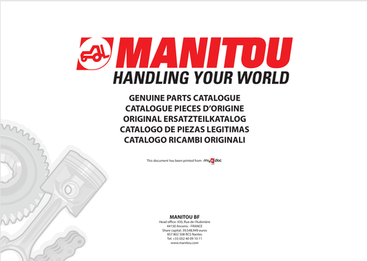 MUSTANG MONITUE HANDLING YOUR WORLD (50940095) PARTS MANUAL - PDF FILE