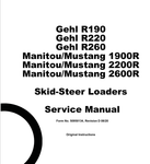 MUSTANG R190, R220, R260, 1900R (50950134) SERVICE MANUAL - PDF FILE