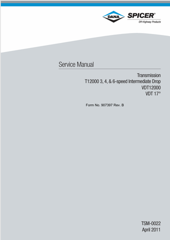 MUSTANG T12000 3, 4, & 6 (907397) SERVICE MANUAL - PDF FILE