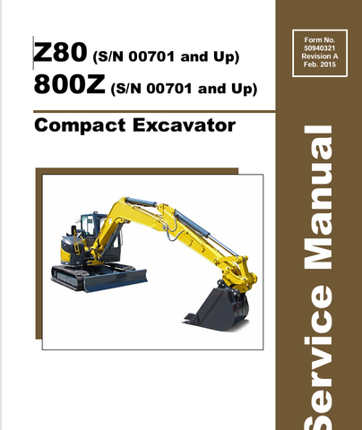 MUSTANG Z80, 800Z (50940321A) SERVICE MANUAL - PDF FILE