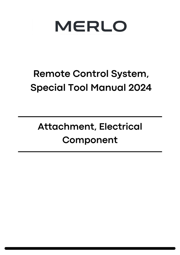 Merlo Attachment, Electrical Component, Remote Control System, Special ...
