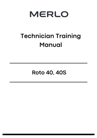 Merlo Training Merlo Roto 40, 40S Technician Training Manual PDF