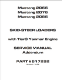 Mustang 2066, 2076, 2086 Skid Steer Loader Service Repair Manual 917292 - PDF File Download