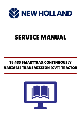 Unlock the full potential of your New Holland T8 series tractor with the comprehensive Service Manual (PDF file) designed specifically for models T8.320, T8.350, T8.380, T8.410, and T8.435, including the SmartTrax variants. This essential guide provides detailed insights into the continuously variable transmission (CVT) system, ensuring you have the knowledge to maintain and optimize your tractor's performance.