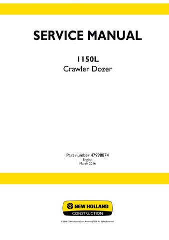 Unlock the full potential of your New Holland 1150L Crawler Dozer with the comprehensive Service Manual (Part Number: 47998874) in PDF format. This essential guide provides detailed instructions, diagrams, and troubleshooting tips to ensure your dozer operates at peak performance. Whether you're performing routine maintenance or tackling complex repairs, this manual is your go-to resource for maximizing efficiency and minimizing downtime. Invest in your equipment's longevity and reliability today!