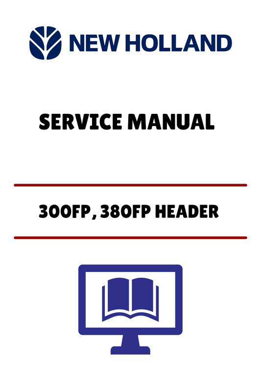 Enhance your maintenance routine with the NEW HOLLAND 300FP, 380FP HEADER (47998488) SERVICE MANUAL in PDF format. This comprehensive guide is designed to provide you with all the essential information needed to keep your equipment running smoothly and efficiently.