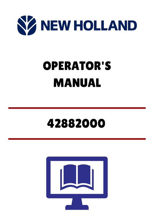 NEW HOLLAND (42882000) OPERATOR'S MANUAL - PDF FILE