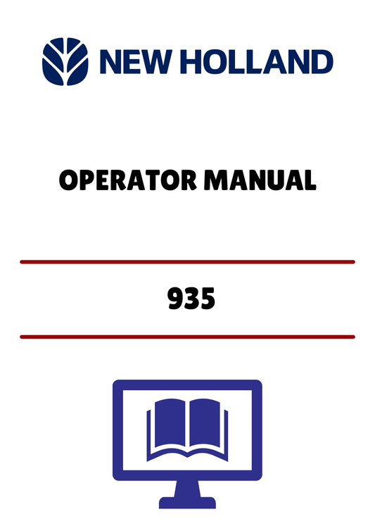 NEW HOLLAND 935 (42093512) OPERATOR MANUAL - PDF FILE