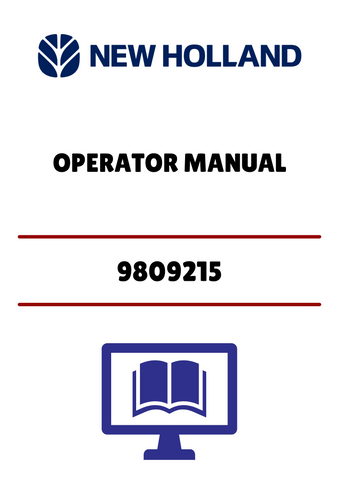 NEW HOLLAND 9809215 (42001215) OPERATOR MANUAL - PDF FILE