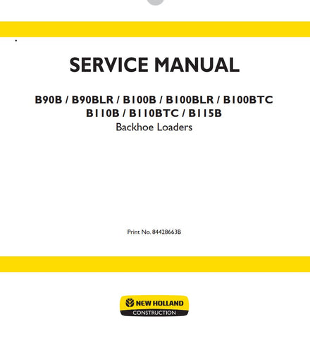 Unlock the full potential of your New Holland equipment with the comprehensive Service Manual (Part No. 84428663B) for models B90B, B90BLR, B100B, B100BLR, B100BTC, B110B, B110BTC, and B115B. This PDF file is an essential resource for maintenance and repair, providing detailed diagrams, troubleshooting tips, and step-by-step instructions to keep your machinery running smoothly. Whether you're a seasoned technician or a DIY enthusiast, this manual ensures you have the knowledge and guidance needed to tackle 