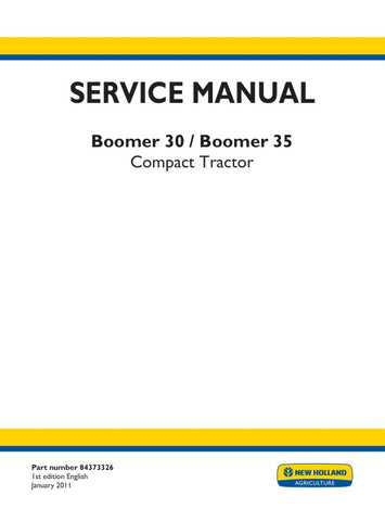 Unlock the full potential of your New Holland Boomer 30 and 35 compact tractors with the comprehensive Service Manual (Part Number: 84373326) in PDF format. This essential guide provides detailed instructions, diagrams, and troubleshooting tips to ensure your tractor operates at peak performance. Whether you're performing routine maintenance or tackling complex repairs, this manual is your go-to resource for keeping your equipment in top shape. Invest in your tractor's longevity and efficiency today by down