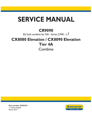 Enhance your maintenance capabilities with the NEW HOLLAND CR9090, CX8080, CX8090 ELEVATION (TIER 4A) COMBINE SERVICE MANUAL (Part No. 47695751). This comprehensive PDF file is designed to provide you with detailed insights and step-by-step instructions for servicing your combine, ensuring optimal performance and longevity. With easy navigation and clear diagrams, this manual is an essential resource for both seasoned professionals and DIY enthusiasts, empowering you to tackle repairs and maintenance with c