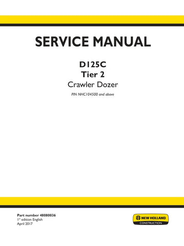 Unlock the full potential of your New Holland D125C Crawler Dozer with the comprehensive Service Manual (48080036) in PDF format. This essential guide provides detailed maintenance procedures, troubleshooting tips, and specifications to ensure your equipment operates at peak performance. With easy navigation and clear illustrations, you can quickly find the information you need to keep your dozer running smoothly and efficiently. Invest in this invaluable resource today and enhance the longevity and reliabi