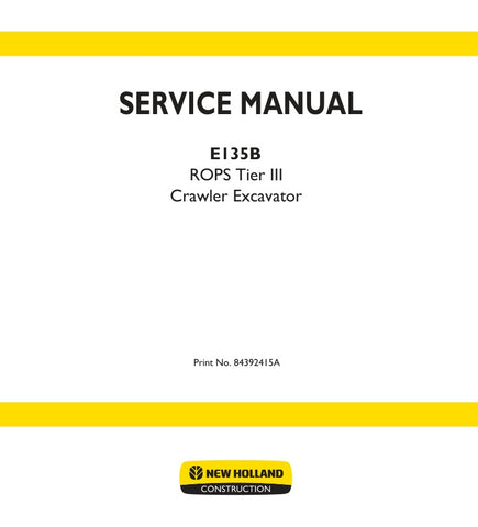Unlock the full potential of your New Holland E135B Crawler Excavator with the comprehensive ROPS Tier III Service Manual (Part Number: 84392415A). This PDF file is an essential resource for operators and technicians, providing detailed insights into maintenance, troubleshooting, and repair procedures. With clear illustrations and step-by-step instructions, you can ensure optimal performance and longevity of your equipment. Invest in this manual today to enhance your operational efficiency and keep your exc