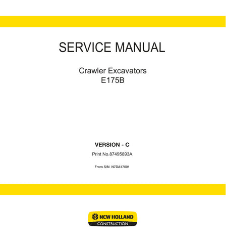 Unlock the full potential of your New Holland E175B with the comprehensive C Service Manual (Part No. 87495893A) in PDF format. This essential guide provides detailed instructions, diagrams, and troubleshooting tips to ensure your equipment operates at peak performance. Perfect for both seasoned professionals and DIY enthusiasts, this manual is your go-to resource for maintenance and repairs, helping you save time and money while extending the life of your machinery. Download your copy today and keep your E