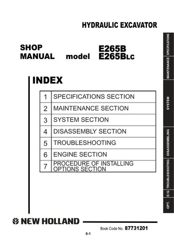  Unlock the full potential of your New Holland E265B and E265BLC Hydraulic Excavator with the comprehensive Shop Manual (Part Number: 87731201) in PDF format. This essential guide provides detailed instructions, schematics, and troubleshooting tips to ensure optimal performance and maintenance of your equipment. With easy navigation and clear illustrations, you can quickly access the information you need to keep your excavator running smoothly and efficiently. Invest in this invaluable resource today and