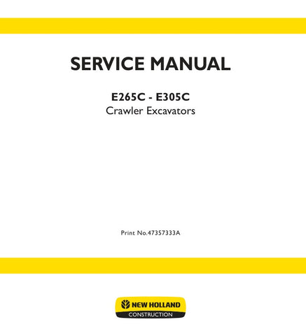 Unlock the full potential of your New Holland E265C and E305C Crawler Excavators with the comprehensive Service Manual (Part Number: 47357333A) in PDF format. This essential guide provides detailed instructions, schematics, and troubleshooting tips to ensure optimal performance and maintenance of your machinery. With easy navigation and clear illustrations, you can quickly find the information you need to keep your excavators running smoothly and efficiently. Invest in this invaluable resource today and enh