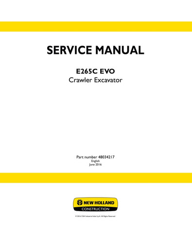  Unlock the full potential of your New Holland E265C EVO Crawler Excavator with the comprehensive Service Manual (48034217) in PDF format. This essential guide provides detailed instructions, schematics, and troubleshooting tips to ensure optimal performance and maintenance of your equipment. With easy navigation and clear illustrations, you can quickly access the information you need to keep your excavator running smoothly and efficiently. Invest in this invaluable resource today and enhance the longevity 