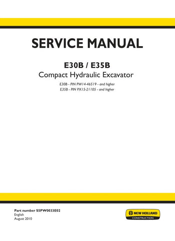 Unlock the full potential of your New Holland E30B and E35B excavators with the comprehensive Service Manual S5PW0033E02, available in a convenient PDF format. This essential guide provides detailed instructions, schematics, and troubleshooting tips to ensure optimal performance and maintenance of your machinery. Whether you're a seasoned technician or a DIY enthusiast, this manual is your go-to resource for keeping your excavators running smoothly and efficiently. Don't miss out on the opportunity to enhan