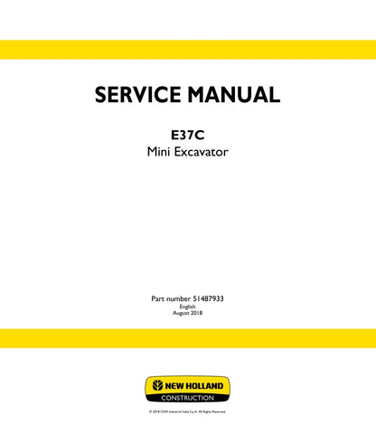  Unlock the full potential of your New Holland E37C Mini Excavator with the comprehensive Service Manual (51487933) in PDF format. This essential guide provides detailed instructions, schematics, and troubleshooting tips to ensure your machine operates at peak performance. Whether you're a seasoned technician or a DIY enthusiast, this manual is designed to help you maintain, repair, and optimize your excavator efficiently. Don't miss out on the opportunity to enhance your equipment's longevity and reliabili