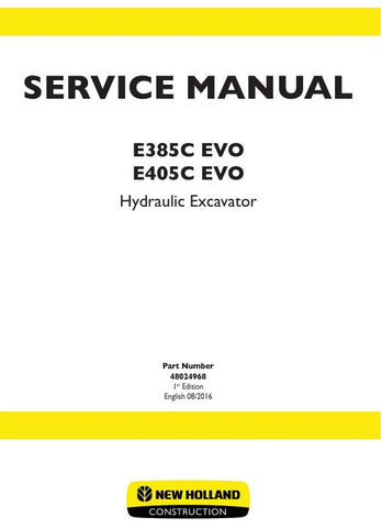 Unlock the full potential of your New Holland E385C EVO and E405C EVO hydraulic excavators with the comprehensive Service Manual (48024968) in PDF format. This essential guide provides detailed instructions, schematics, and troubleshooting tips to ensure optimal performance and maintenance of your Tier 3 machines. With easy navigation and clear illustrations, you can quickly access the information you need to keep your equipment running smoothly and efficiently. Invest in this invaluable resource today and 