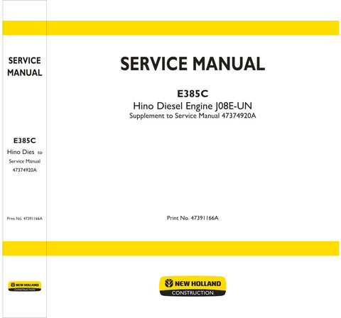 Unlock the full potential of your New Holland E385C with the comprehensive Hino Diesel Engine Service Manual (Part No. 47391166A). This PDF file is an essential resource for mechanics and DIY enthusiasts alike, providing detailed instructions, diagrams, and troubleshooting tips to ensure optimal performance and longevity of your engine. With easy navigation and clear information at your fingertips, maintaining and servicing your equipment has never been easier. Invest in this manual today and keep your mach