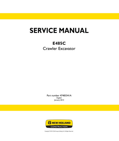 Enhance your maintenance and repair capabilities with the NEW HOLLAND E485C CRAWLER EXCAVATOR SERVICE MANUAL (Part No. 47483341A). This comprehensive PDF file provides detailed instructions, diagrams, and troubleshooting tips specifically designed for the E485C model, ensuring you have all the information needed to keep your excavator running smoothly. With easy navigation and clear visuals, this manual is an essential resource for both professionals and DIY enthusiasts, helping you save time and reduce cos