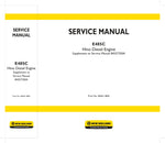 Unlock the full potential of your New Holland E485C with the comprehensive Hino Diesel Engine Service Manual (P11C-VC) - PDF File (Part No. 84561180A). This essential guide provides detailed insights into maintenance, troubleshooting, and repair procedures, ensuring your equipment operates at peak performance. With easy navigation and clear illustrations, this manual is designed for both seasoned professionals and DIY enthusiasts, making it an invaluable resource for keeping your engine in top condition. Do